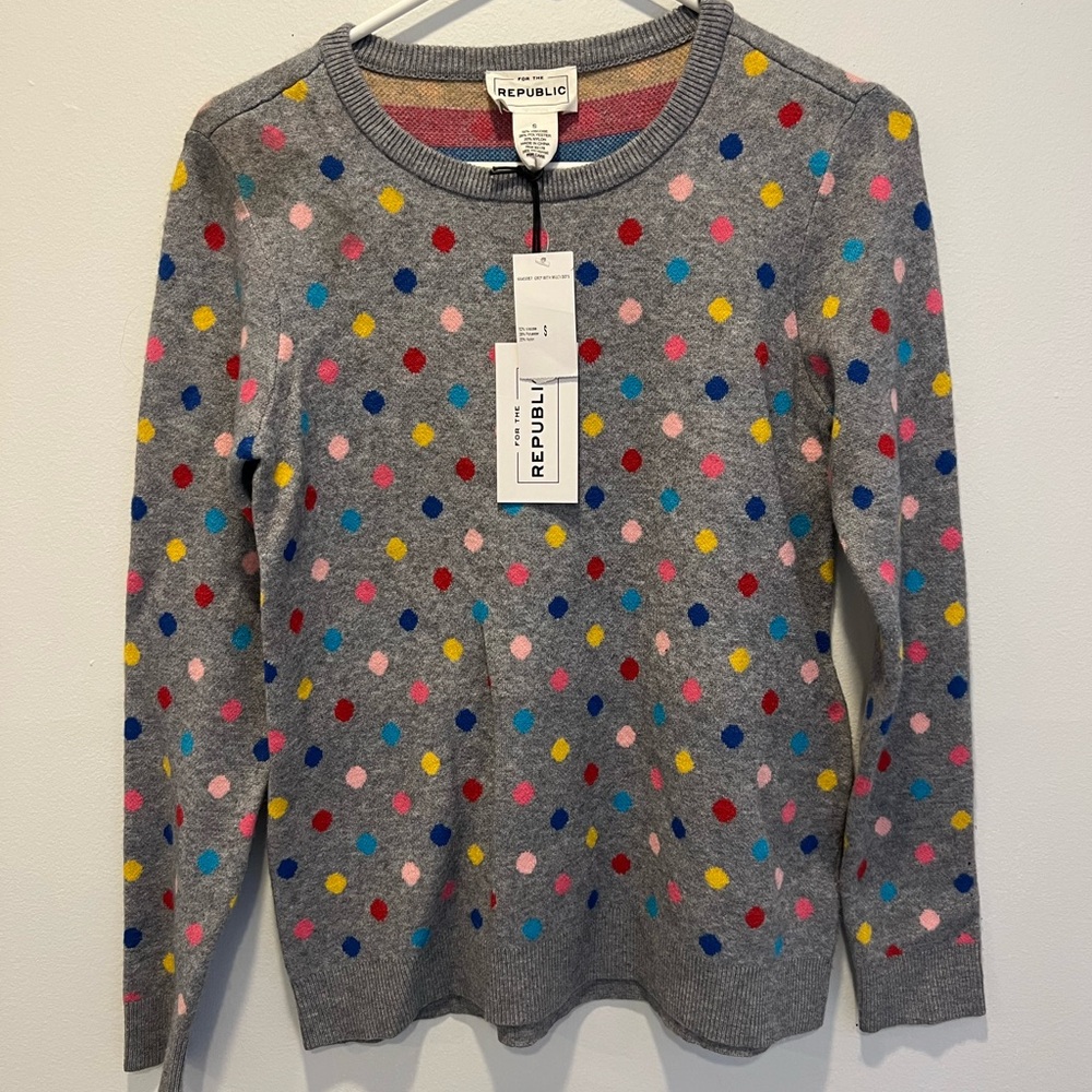 NWT polka dot sweater For The Republic brand